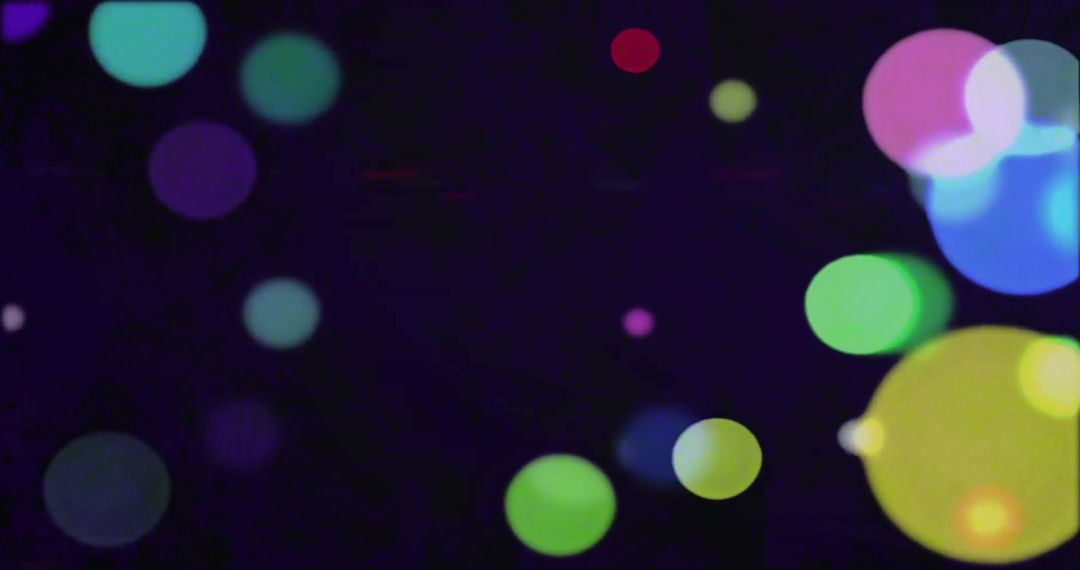 Vibrant Abstract Colorful Spots on Dark Background