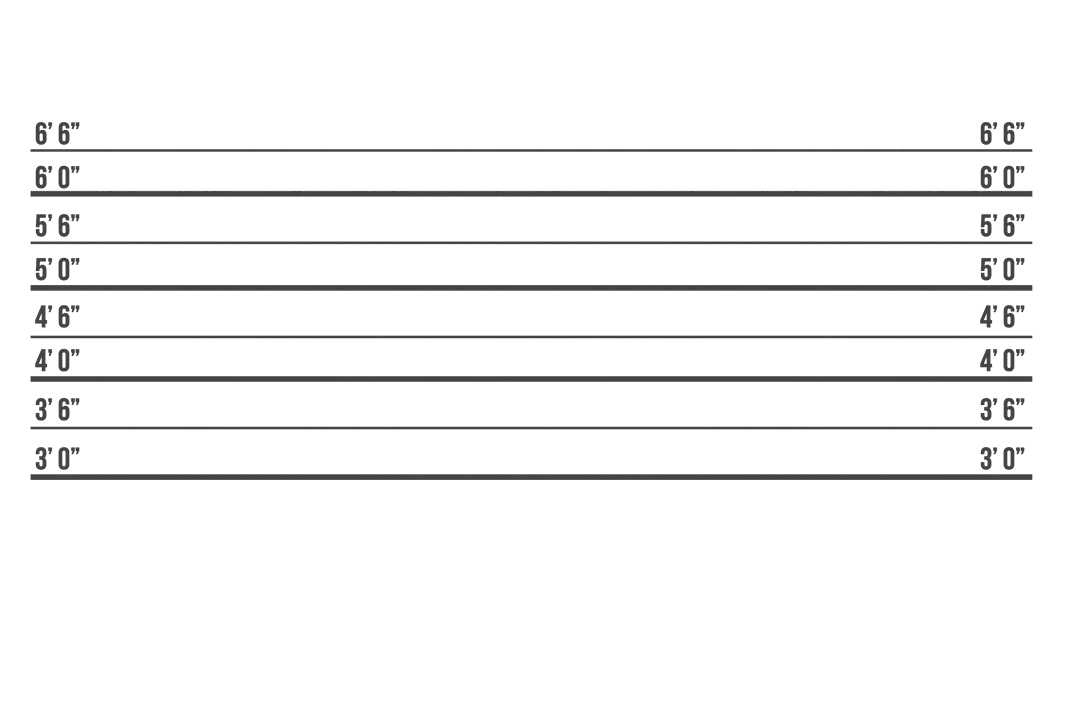 Transparent Black Measuring Scale for Height and Width Illustration