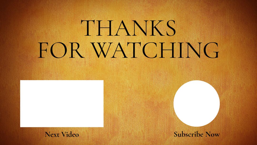 YouTube Video End Screen with Warm Thank You Message - Download Free Stock Templates Pikwizard.com