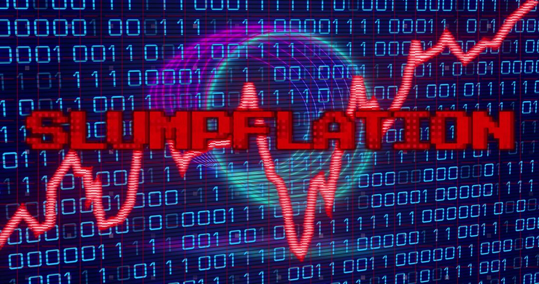 digital representation of slumpflation with data visualization - Free Images, Stock Photos and Pictures on Pikwizard.com