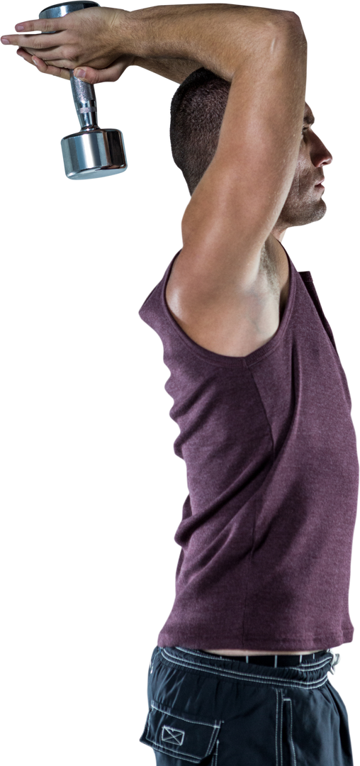 Transparent Male Athlete Lifting Dumbbell Overhead - Download Free Stock Images Pikwizard.com