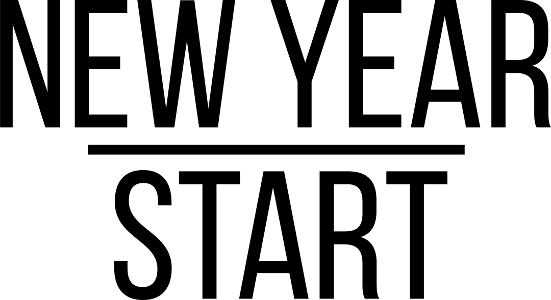 New Year Start Text Illustration Background Transparent Design