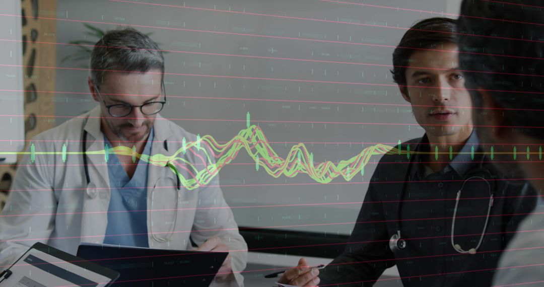 Medical Team Analyzing Digital Health Data with Technology