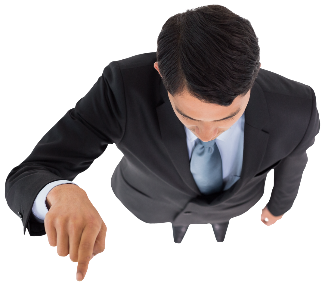 Transparent Businessman Pointing in Virtual Space - Download Free Stock Images Pikwizard.com