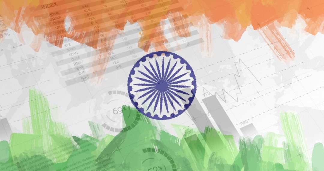 Abstract India Flag with COVID-19 Statistics Overlay - Free Images, Stock Photos and Pictures on Pikwizard.com