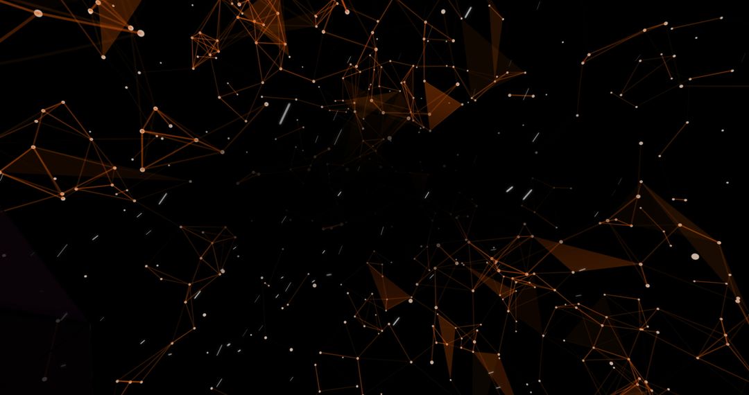 Abstract Geometric Network on Black Background