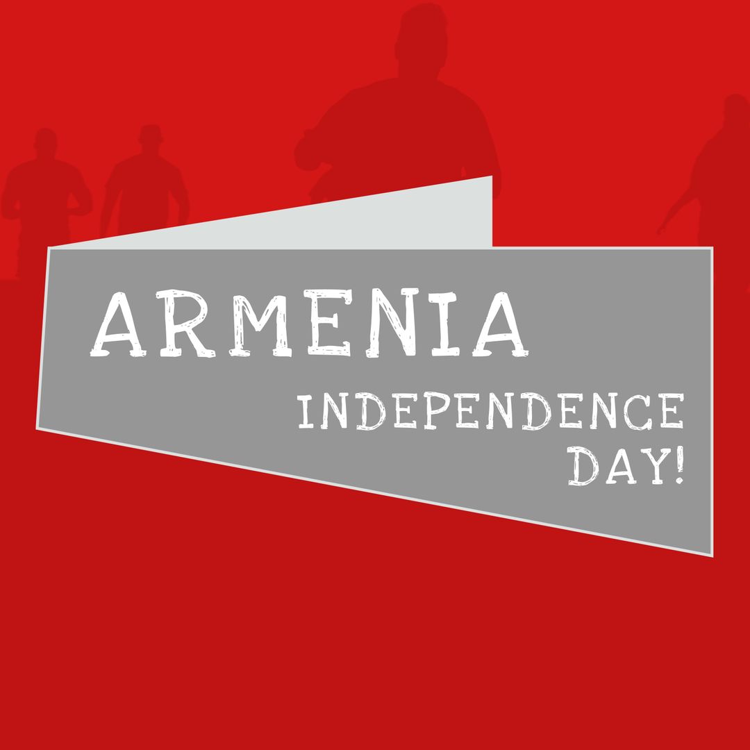 Armenia Independence Day Celebration Banner in Red and White