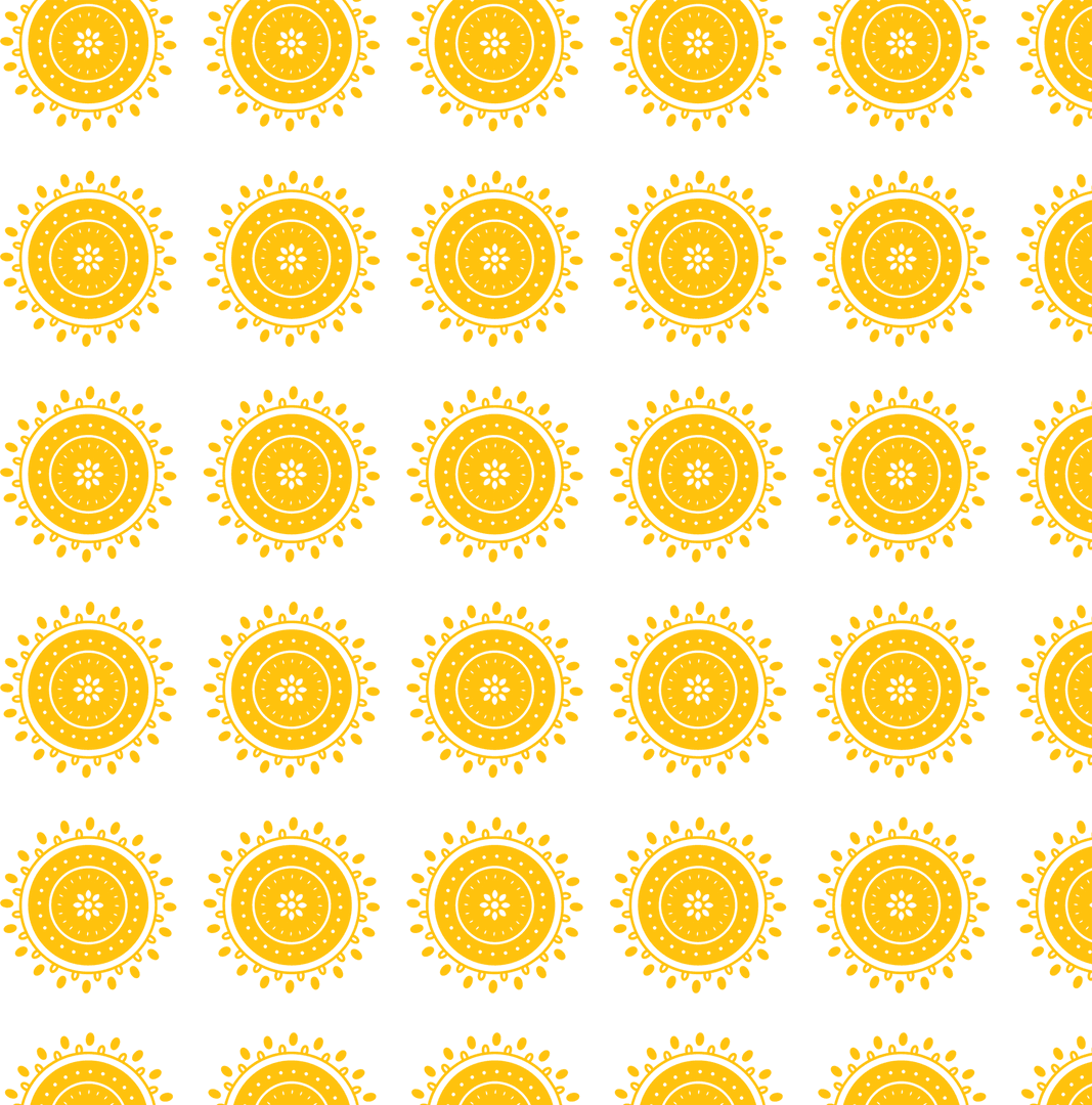 Overlay Yellow Rosette Pattern Transparent Repeat Background