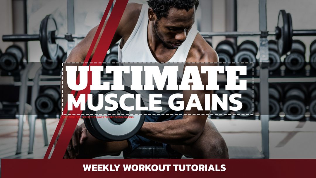 Determined Man Lifting Weights for Fitness Motivation