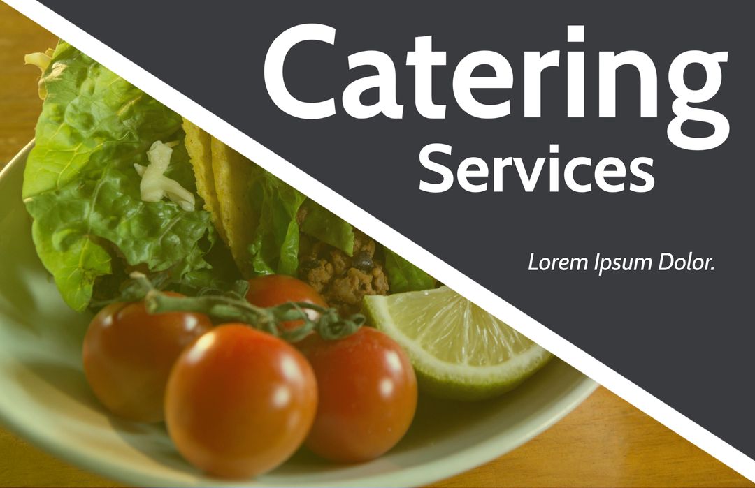 Professional Catering Services with Fresh Ingredients for Events and Deliveries - Download Free Stock Templates Pikwizard.com