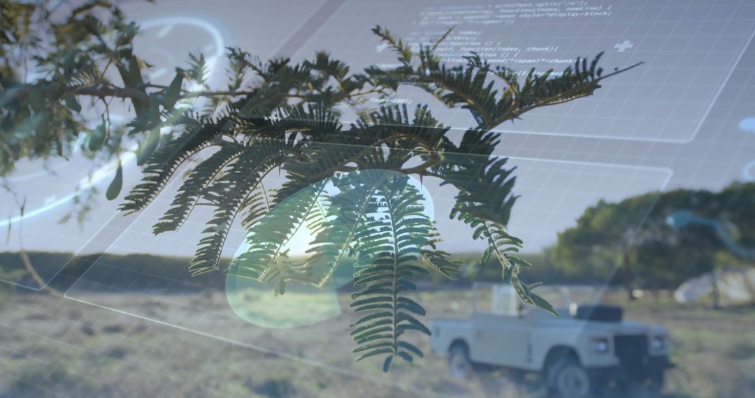 Nature Integration with Futuristic Digital Technology Concepts