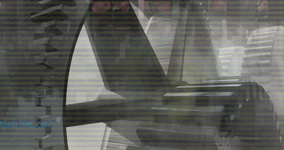 Close-Up of Industrial Gears Interlocking in Motion