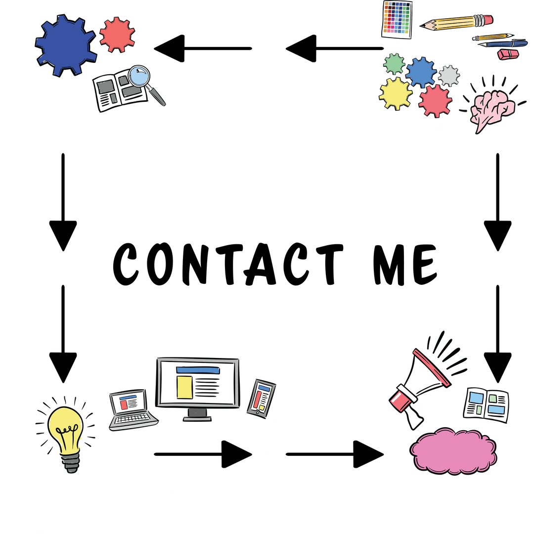 Digital Business Icons on Transparent Background for Communication Design