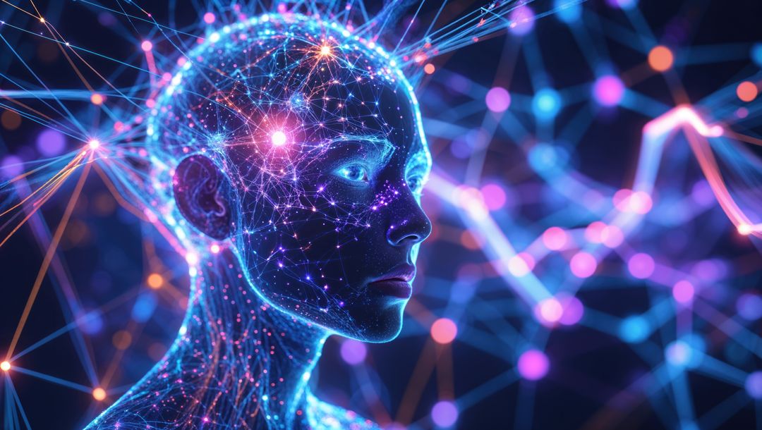 Digital Human Head in Futuristic Neural Network