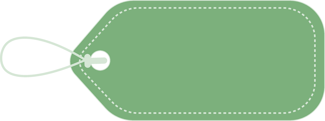 Green Tag Vector Illustration on Transparent Background