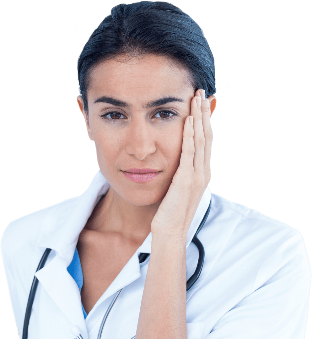 Transparent Doctor Sympathetic Concern Expression