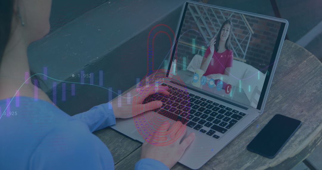 Digital Security Encrypting Online Business Video Call