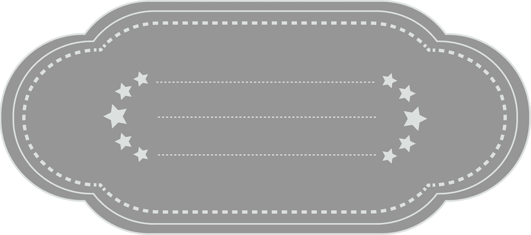 Grey Badge with Copy Space on Transparent Background