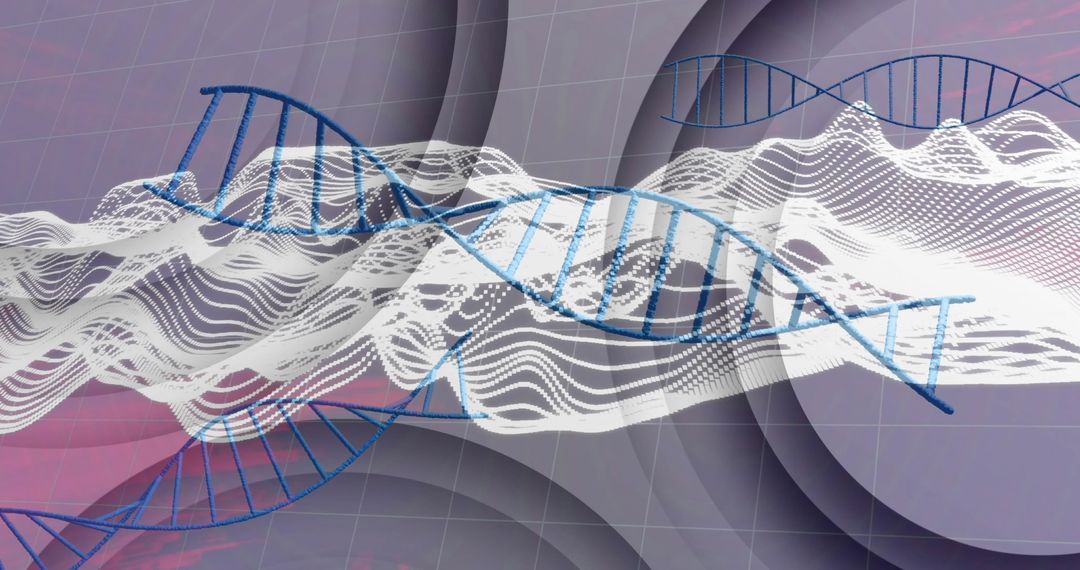 Abstract Representation of DNA Strands in Scientific Diagram
