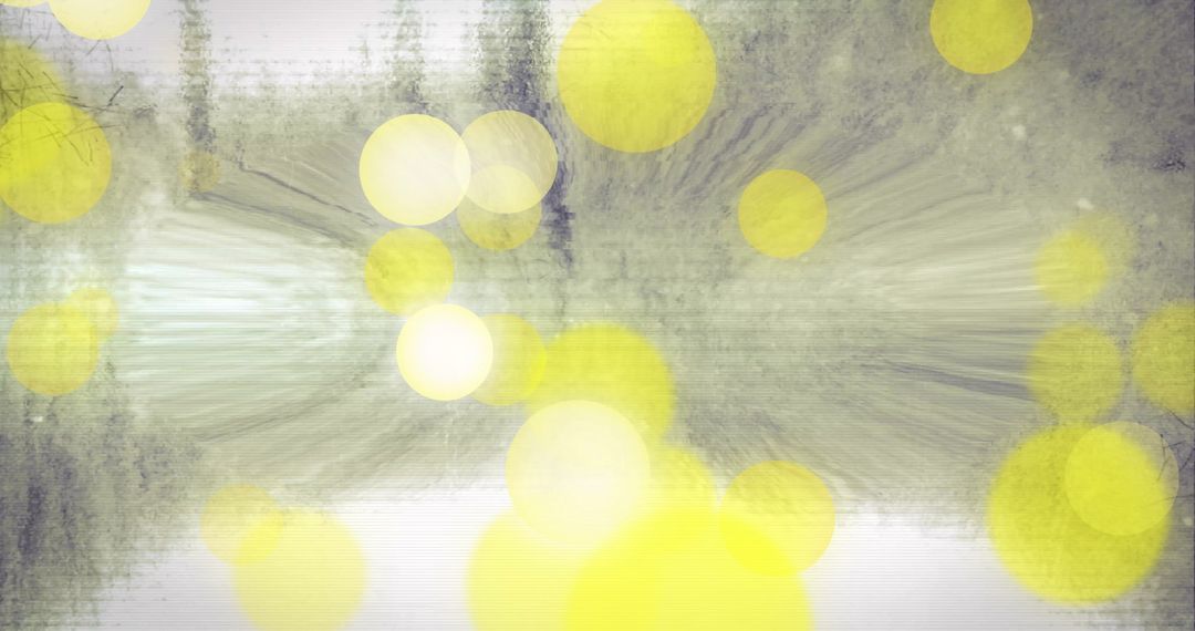 Abstract Yellow Glowing Spots with Radiating Light Design