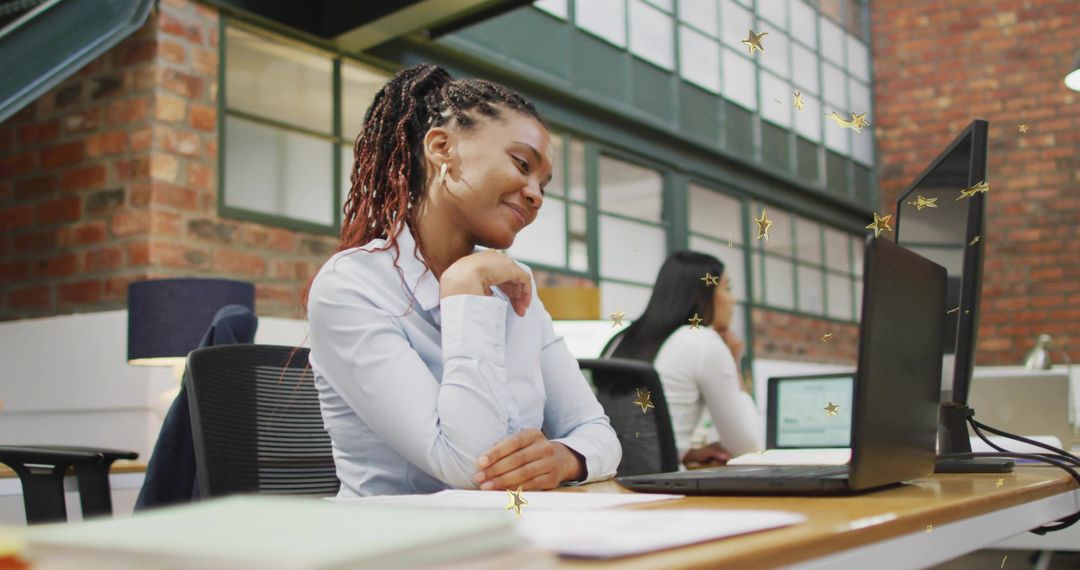 Confident Professional Working in Modern Office Environment