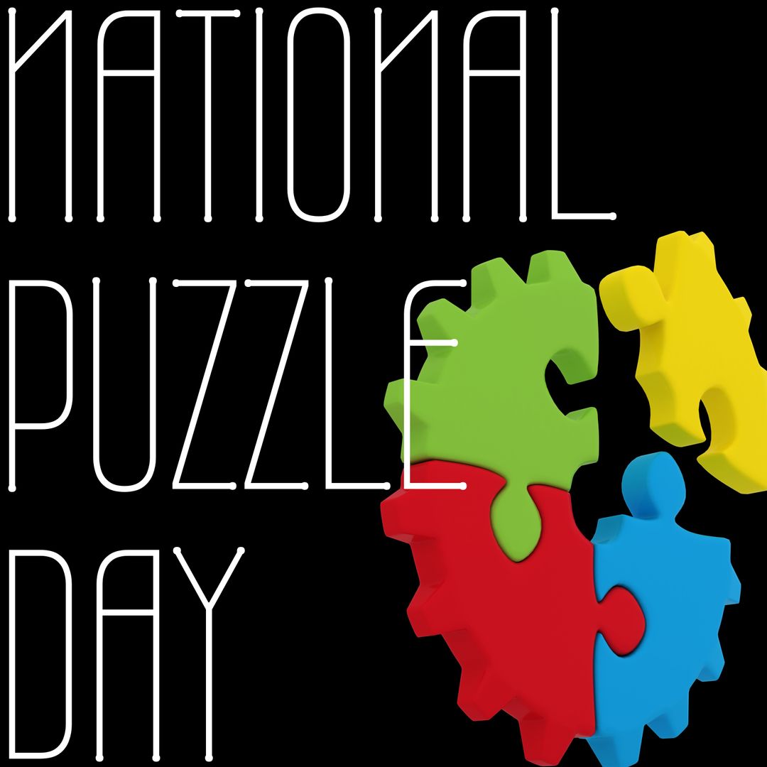 Colorful Puzzle Pieces Celebrating National Puzzle Day