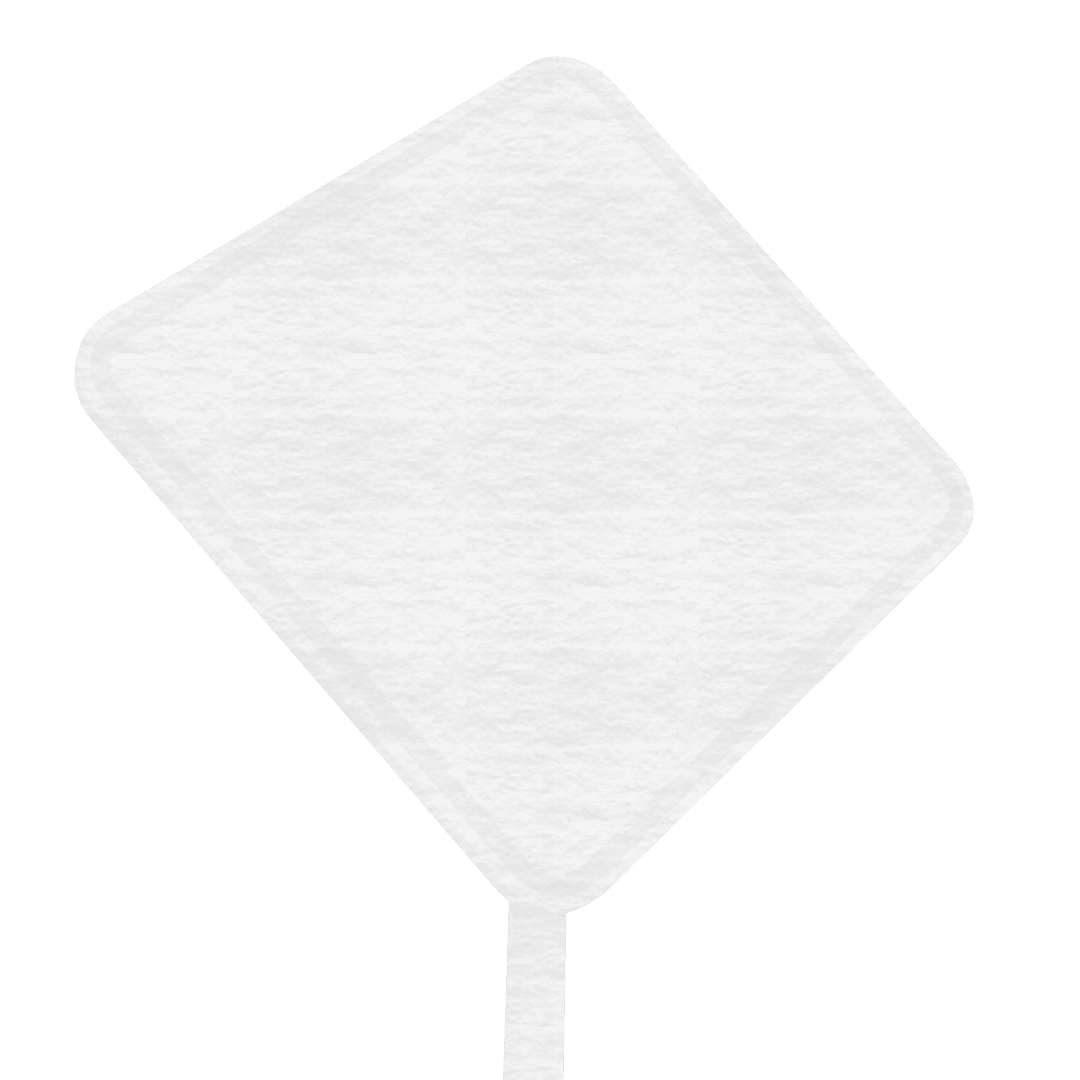 Transparent Blank Road Sign Isolated for Custom Message