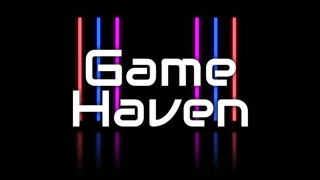 Neon Glow Game Haven Sign with Modern Font - Download Free Stock Templates Pikwizard.com