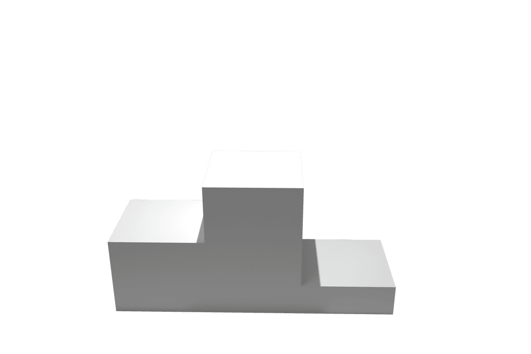 White Podium on Transparent Background for Competitions