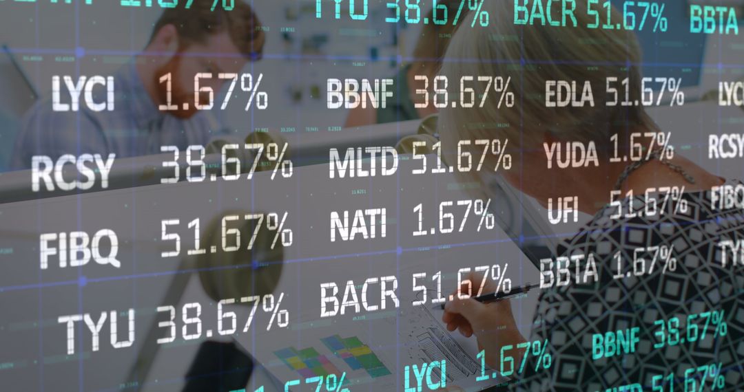Dynamic Financial Data on Digital Interface Display