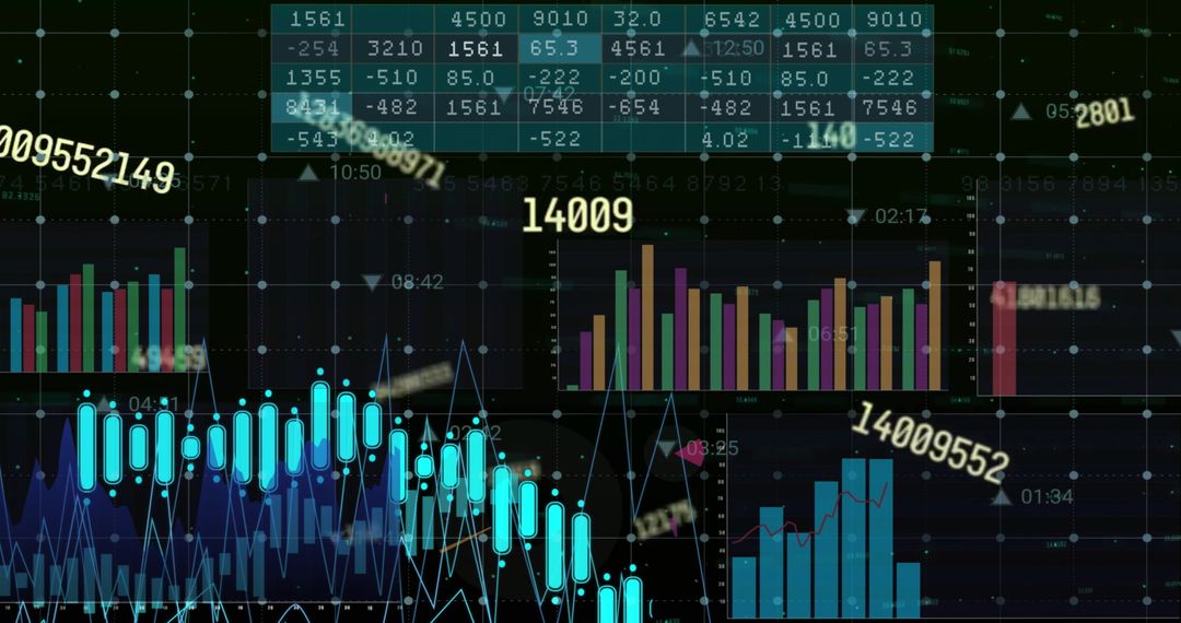 Digital Projection of Financial Data with Bar Graphs