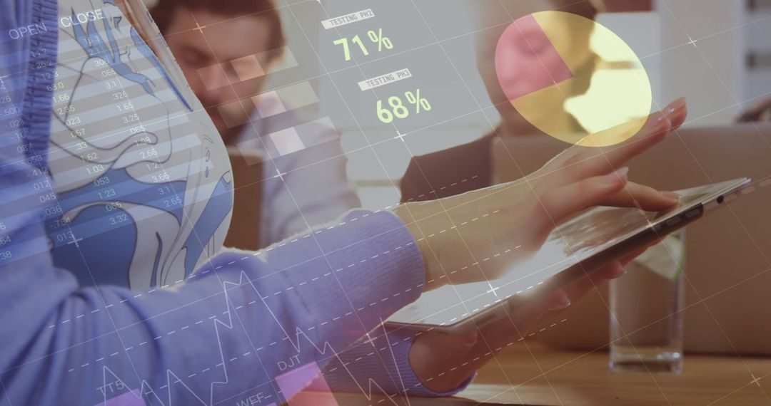 Diverse Business Team Collaborates in Modern Digital Interface Setting