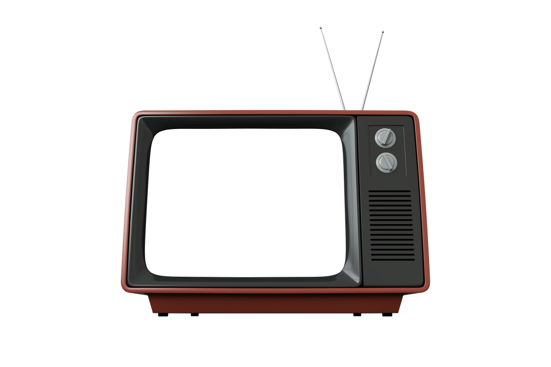 Vintage Television Empty Screen on Transparent Background - Download Free Stock Images Pikwizard.com