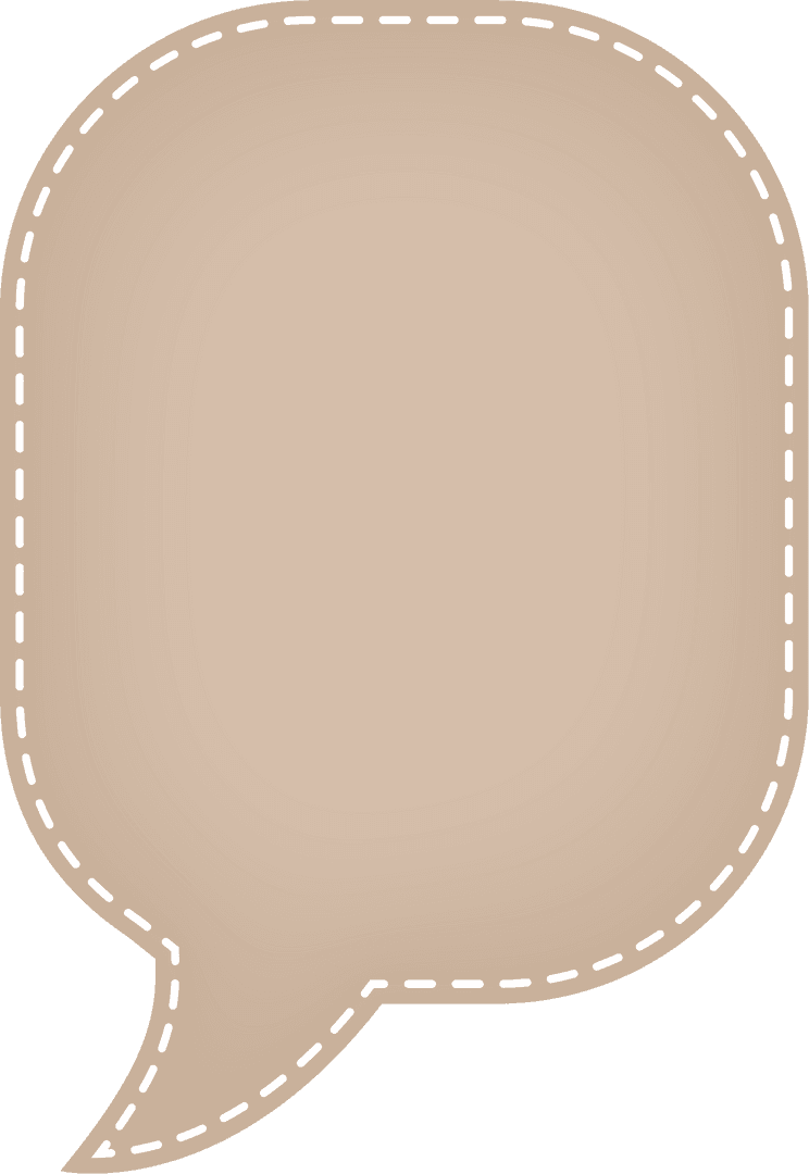 Blank Text Bubble Illustration on Transparent Background