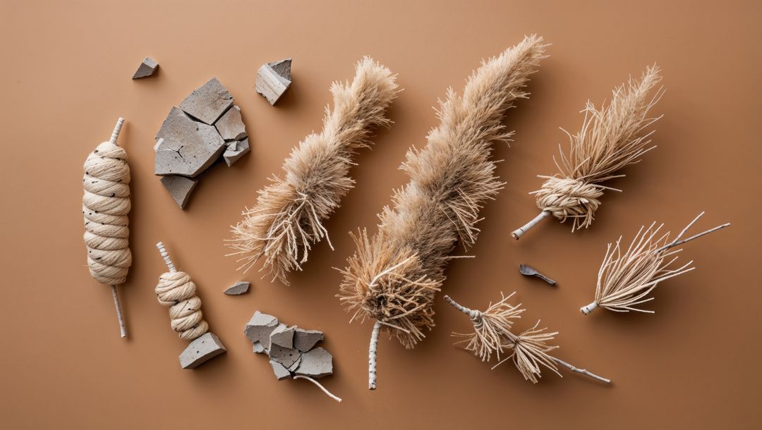 Natural rustic arrangement with tumbleweed and botanical elements
