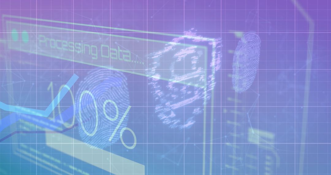 Biometric Fingerprint Technology in Futuristic Data Interface