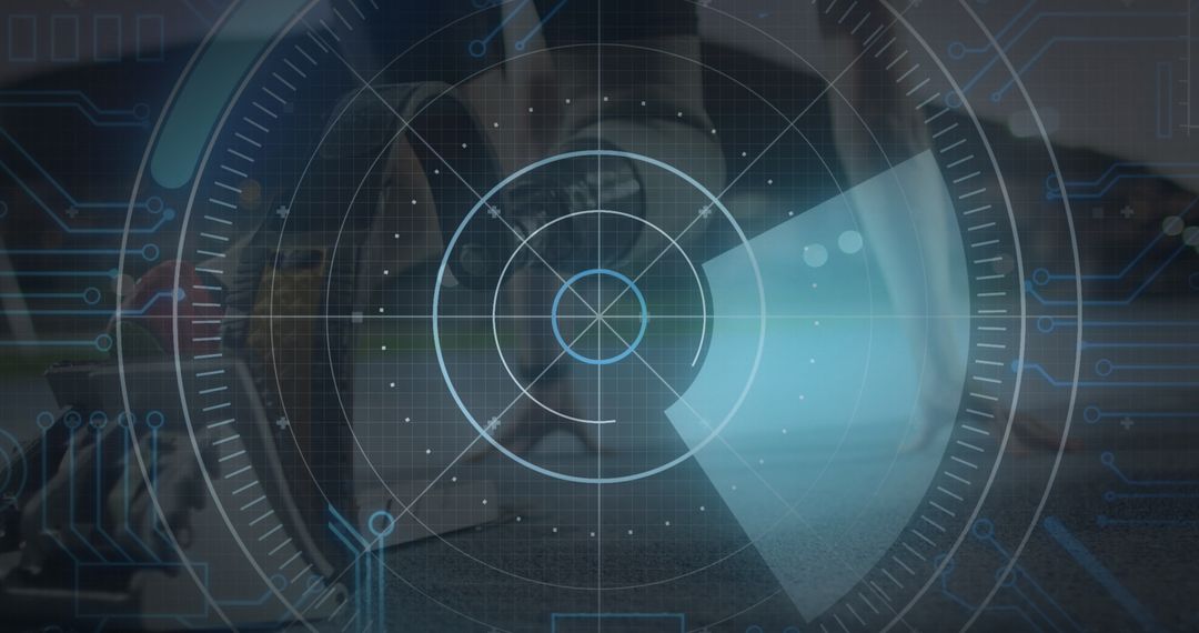 Caucasian Disabled Athlete Digitally Enhanced Performance Analysis