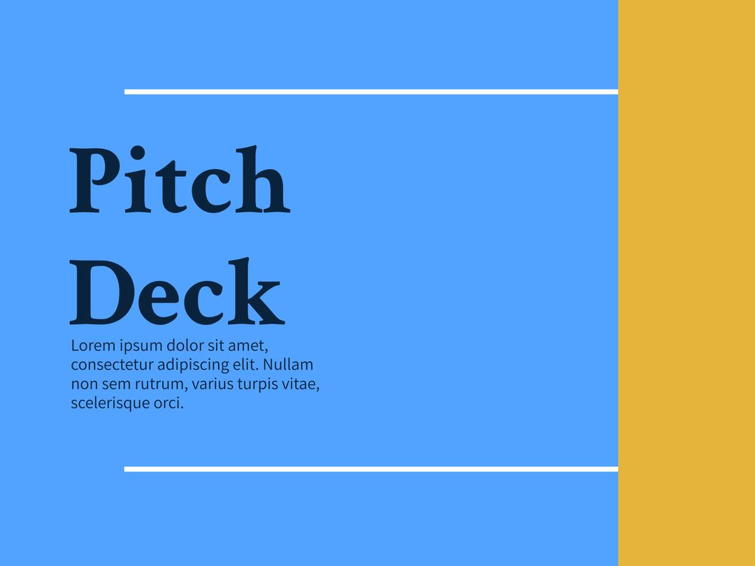 Professional Pitch Deck Template on Blue Background - Download Free Stock Images Pikwizard.com