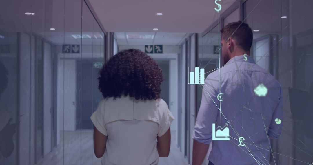 Colleagues Discussing Global Finance in Modern Office