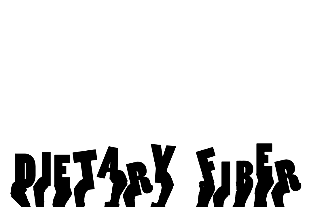 Transparent Illustration of Hands Holding Dietary Fiber Text for Health Concept