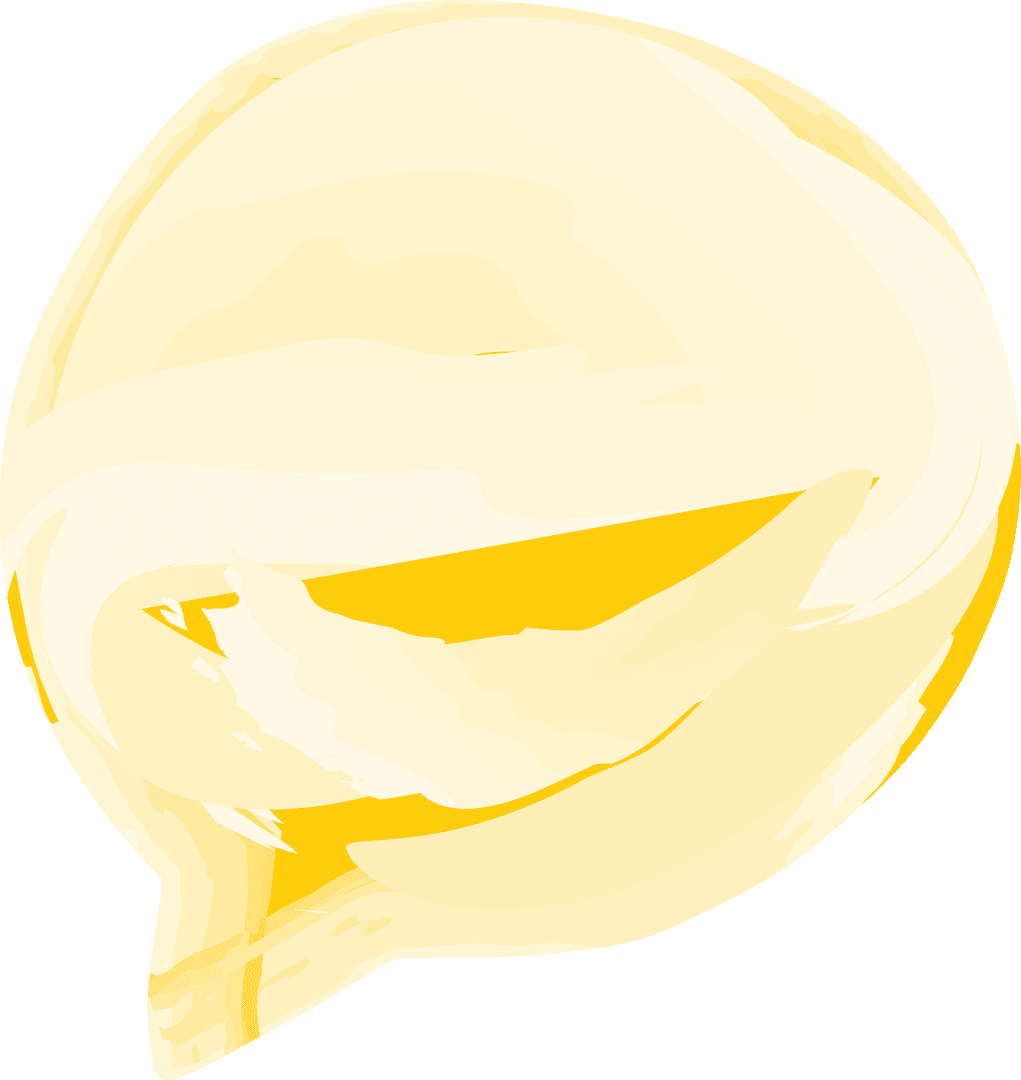 Abstract Yellow Digital Shape with Transparent Background