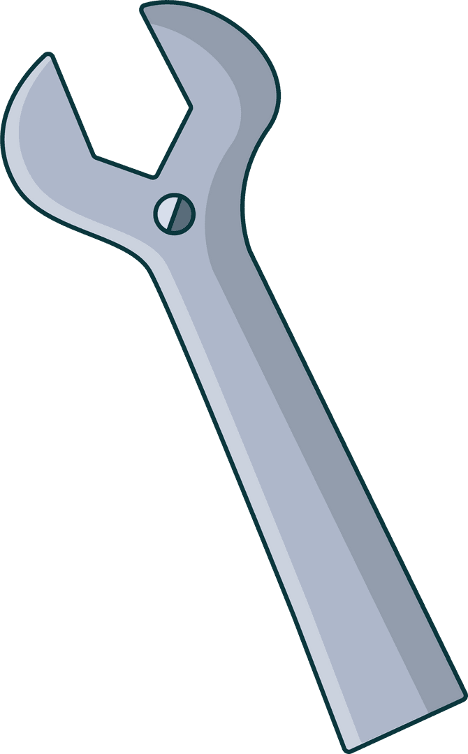 3D Wrench Render on Transparent Background