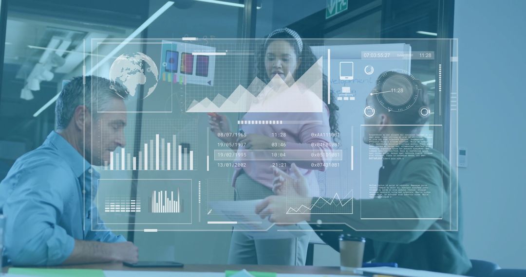 Digital Business Interface During Team Presentation