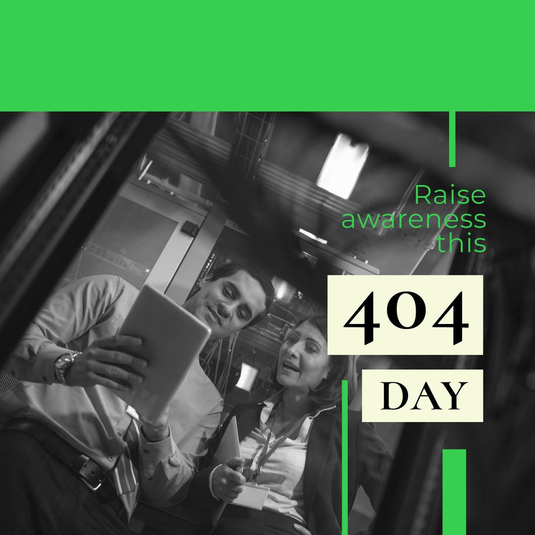 Business People Promoting Awareness on 404 Day