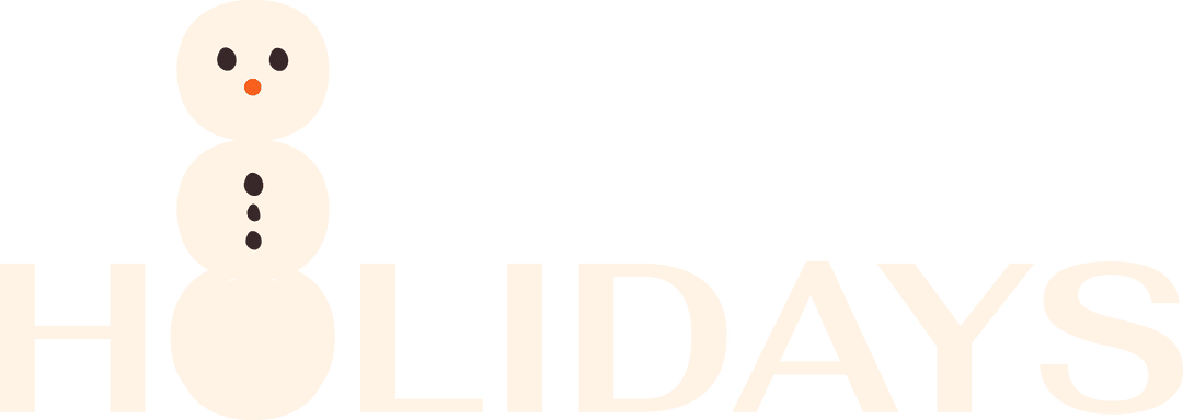 Creative Holidays with Snowman O on Transparent Background