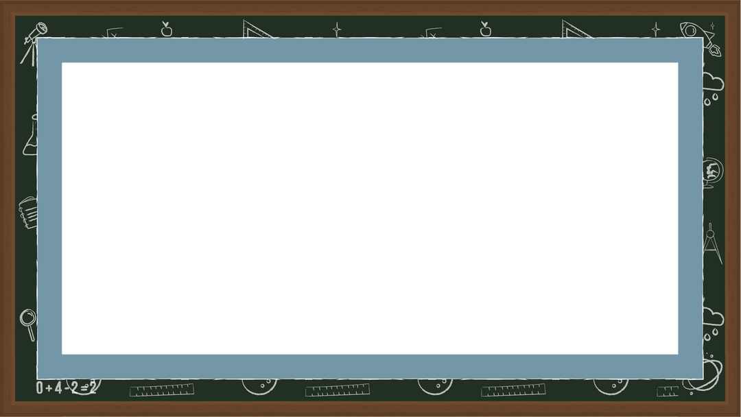 Transparent Chalkboard with Doodles for Educational Design