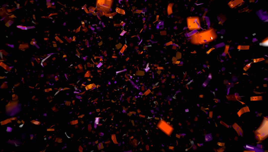 Vibrant Confetti Shards in Digital Abstract Void