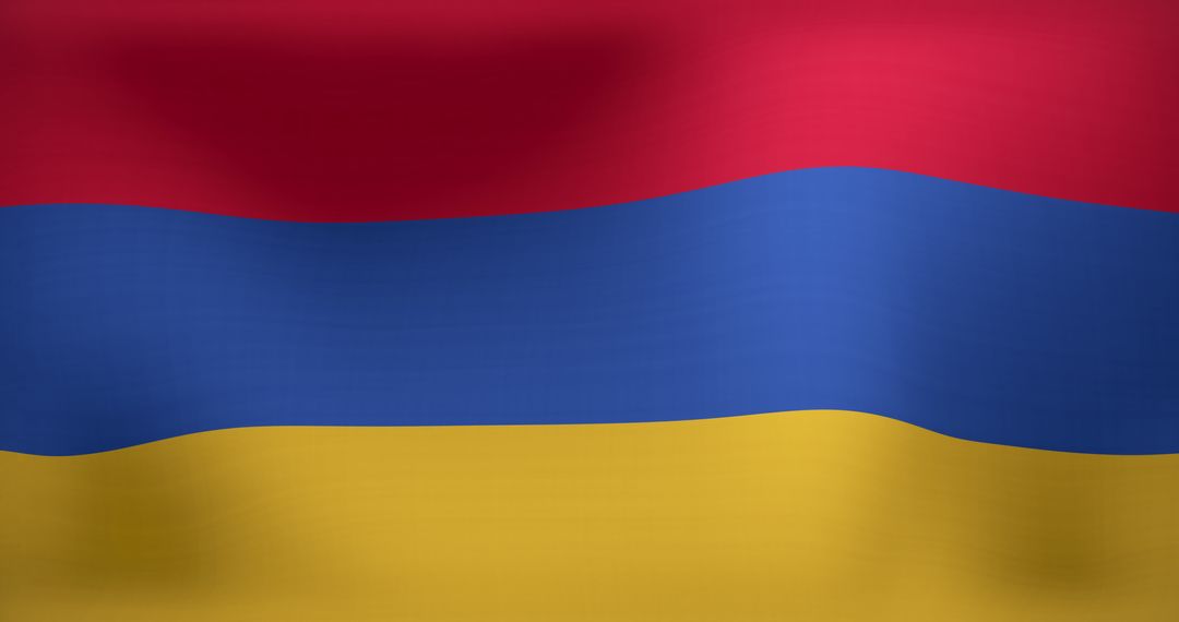 Elegant Wave of Armenian Flag Illustrating National Pride