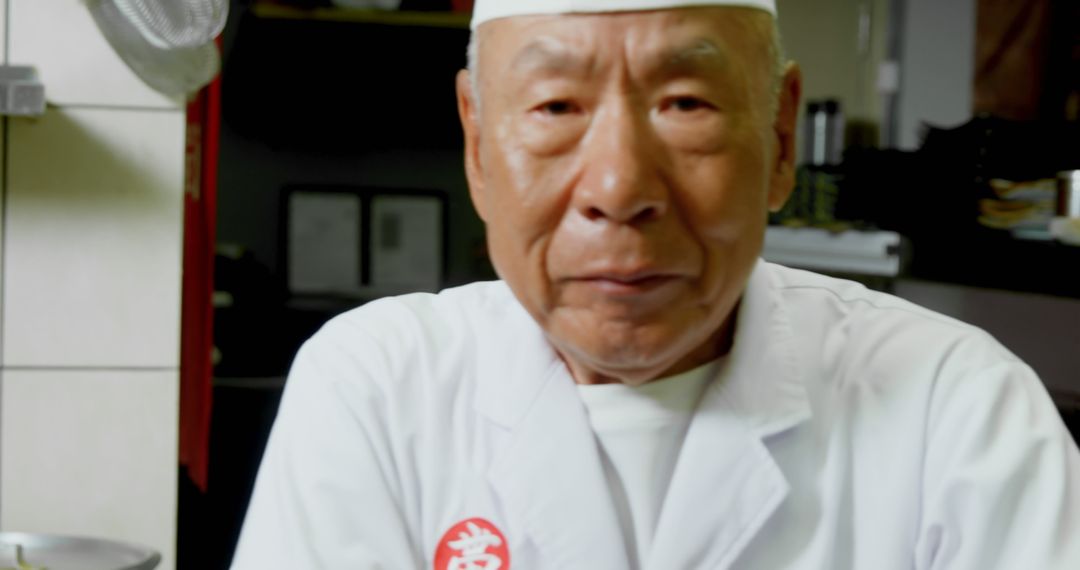 Experienced Elderly Sushi Chef in Traditional Restaurant - Free Images, Stock Photos and Pictures on Pikwizard.com