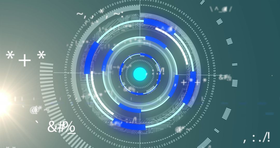 Futuristic Digital Interface with Data Elements and Globe